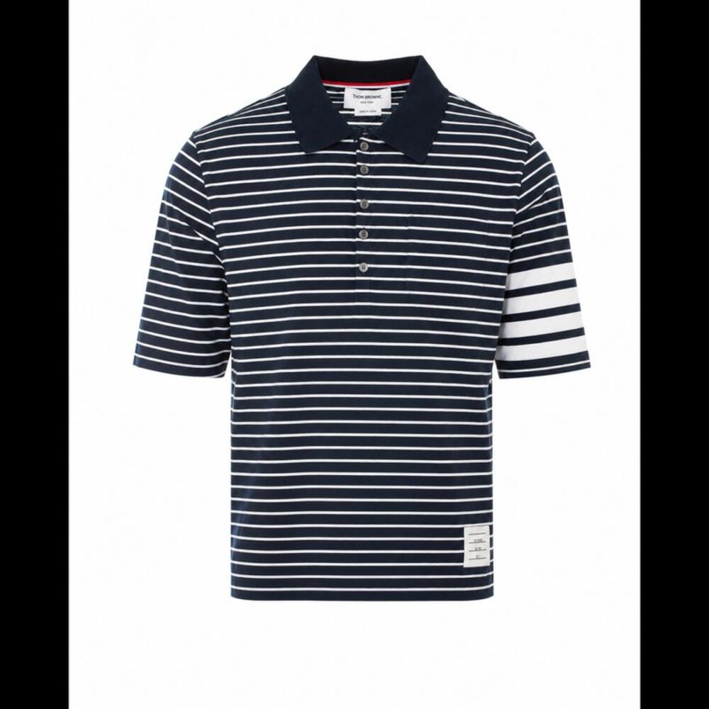 Thom Browne Men 4-Bar Striped Polo